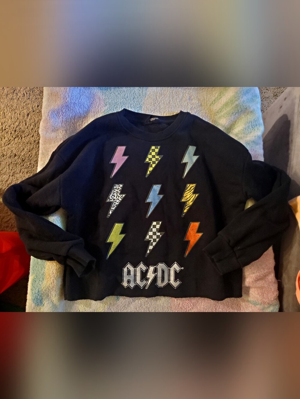 Girl's AC/DC Black Pullover- Size M (8)